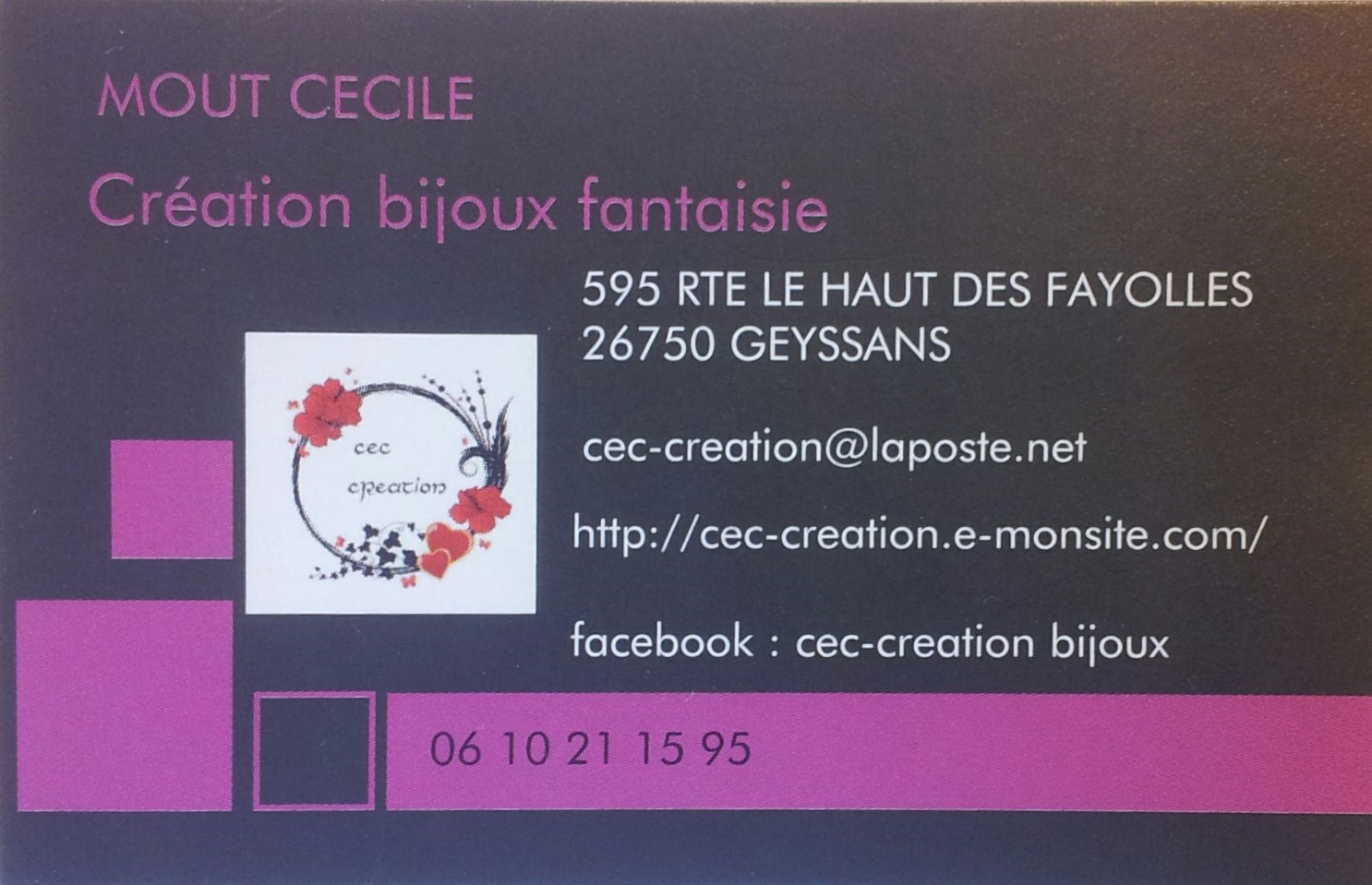 Cécile Mout / Création de bijoux fantaisie